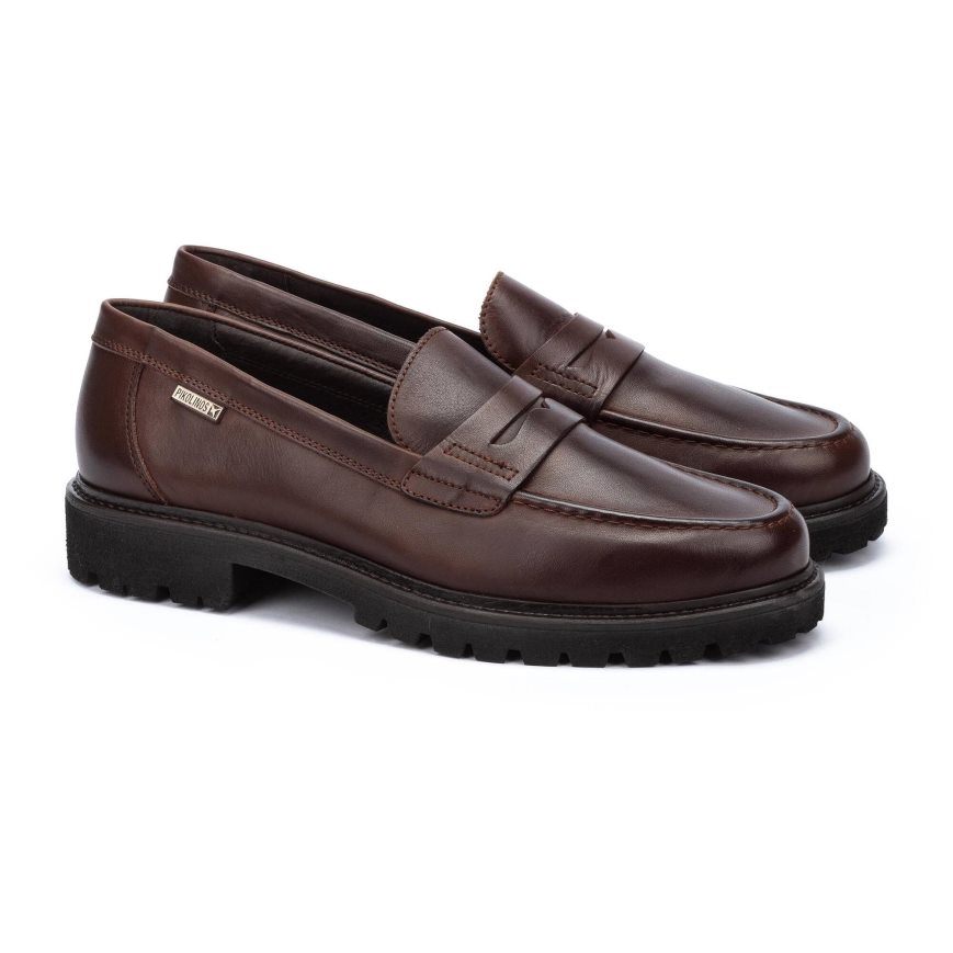 Men's Pikolinos TOLEDO Moccasins Chocolate | NZ QQ79A12